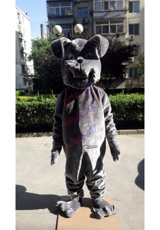 Grey Bulldog Mascot Costume Suit Cosplay Party Game Dress Outfit Halloween Adult