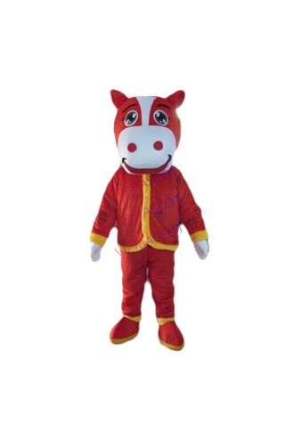 Halloween Red Horse Mascot Costume Cosplay Party Game Outfits Clothing Carnival