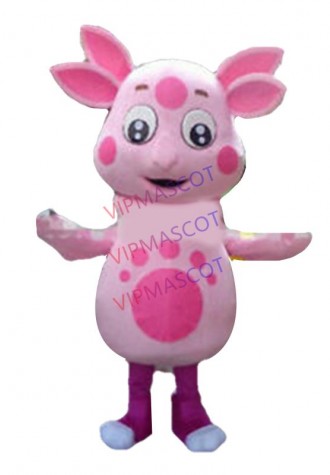 Halloween Pink Mascot Costume Cosplay Party Fancy Dress Outfits Carnival Adults