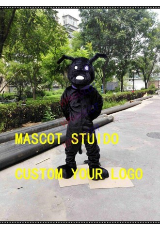 Black Dog Mascot Costume Suit Cosplay Party Game Dress Outfit Halloween Adult