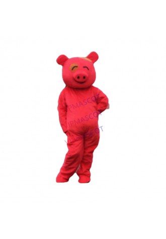 Yellow Pig Mascot Easter Cosplay Party Costume Animal Game Adult Dress Outfit