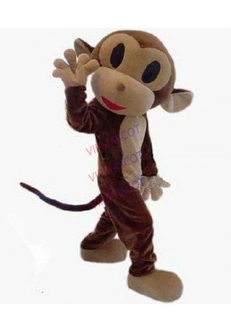 Halloween Lovely Monkey Mascot Costume Cosplay Fancy Dress Adult Free Ship To US