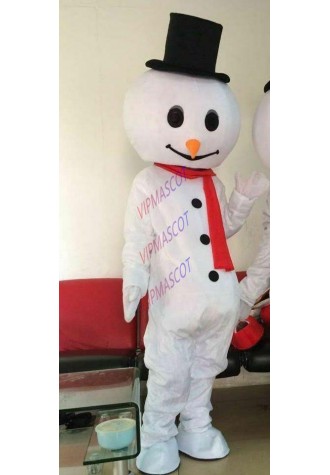 Snowman Mascot Costume Suit Cosplay Party Fancy Dress Outfit Halloween Adult