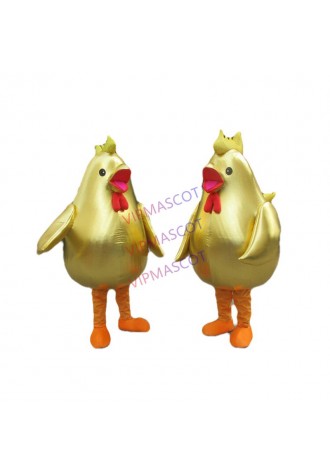 New Gold Big Cock Mascot Costume Cosplay Adult Fancy Dress Outfit Suit Gift