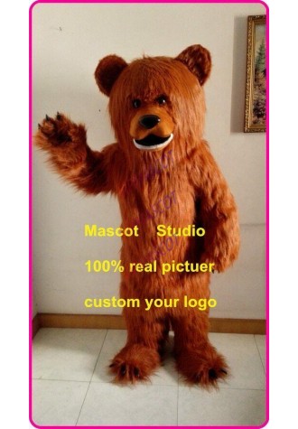 Grizzy Mascot Costume Suit Cosplay Party Game Dress Outfit Advertising Halloween