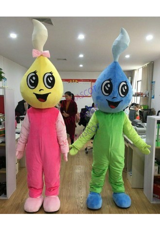 Water Drop Mascot Costume Suit Cosplay Party Game Dress Outfit Halloween Adult