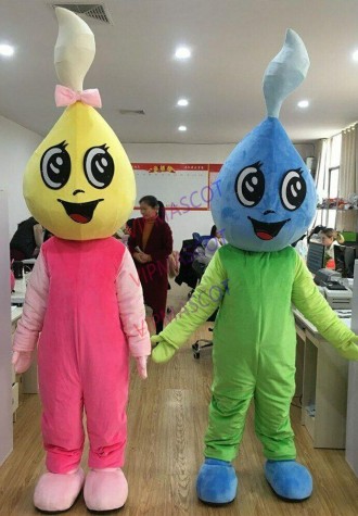Water Drop Mascot Costume Suit Cosplay Party Game Dress Outfit Halloween Adult