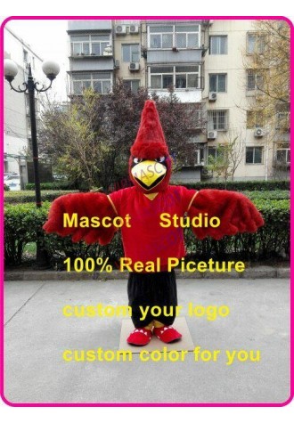 Red Jay Mascot Costume Suit Cosplay Party Game Dress Outfit Halloween Adult