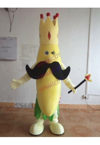 Banana King Mascot Costume Halloween Suits Cosplay Party Games Dress Adults Size