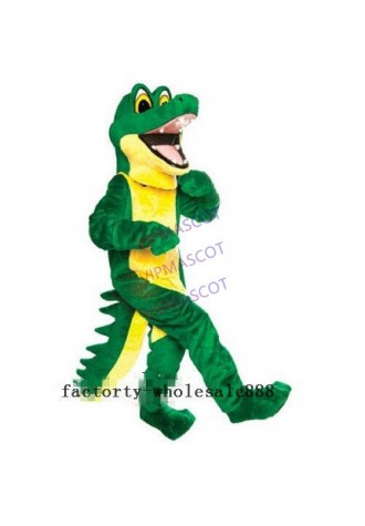 ADS Green Crocodile Alligator Mascot Birthday Party Deluxe Costume Cosdress Suit