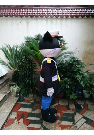 Black Cat Sheriff Mascot Costume Suit Cosplay Party Game Outfit Halloween Adult