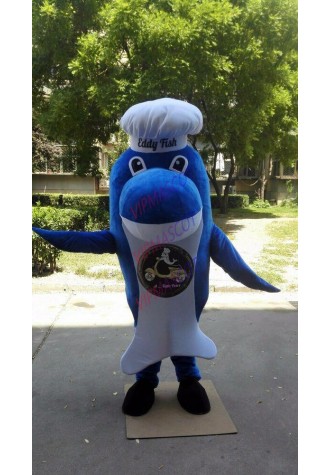 Fish Chef Mascot Costume Suit Cosplay Party Game Dress Outfit Halloween Adult