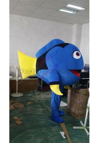 The Blue Fish Mascot Costume Suit Cosplay Halloween Fancy Dress Adult Parade US