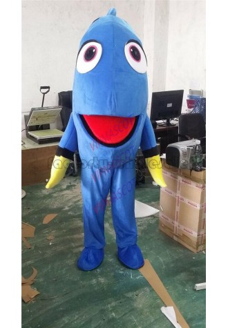 The Blue Fish Mascot Costume Suit Cosplay Halloween Fancy Dress Adult Parade US