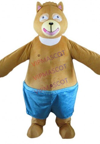 Halloween White Brown Bear Mascot Cosplay Party Dress Clothing Carnival Adults