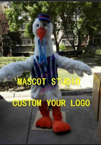Halloween Stork Mascot Costume Suit Anime Cosplay Mascotte Theme Dress Adult New