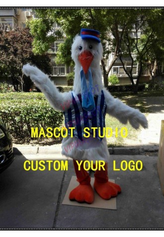 Halloween Stork Mascot Costume Suit Anime Cosplay Mascotte Theme Dress Adult New