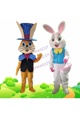 Rabbit Mascot Costume Suit Cosplay Party Game Dress Outfit Halloween  Adult