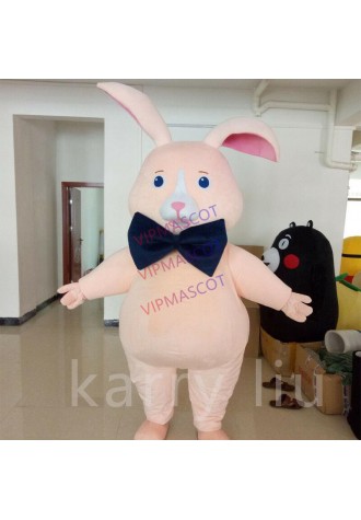 Lovely Pink Easter Rabbit Bunny Adult Mascot Costume Halloween Fancy Dress