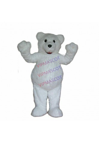 Halloween White Bear Mascot Costume Cosplay Party Clothing Carnival Adults