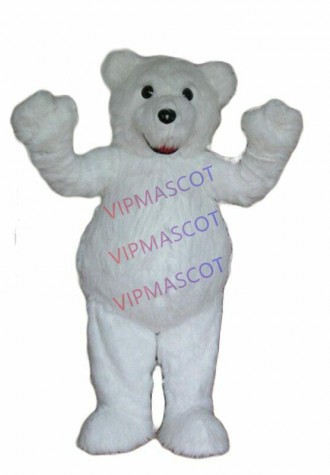 Halloween White Bear Mascot Costume Cosplay Party Clothing Carnival Adults