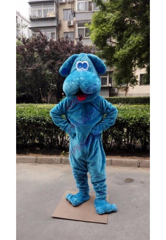 Blue Dog Mascot Costume Suit Cosplay Party Game Dress Outfit Halloween Adult