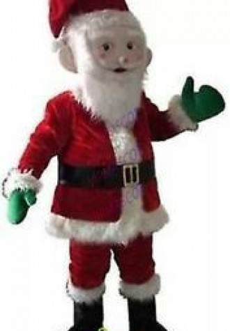 Santa Claus Mascot Christmas Costume Cosplay Xmas Birthday Party Adult Dress ADS