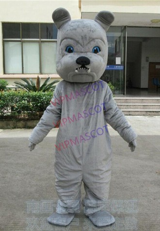 Grey Dog Mascot Costume Cosplay Party Fancy Dress Outfit Advertising Adults Suit