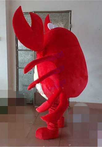 Red Crab Mascot Costume Suit Cosplay Party Game Dress Outfit Halloween Adult