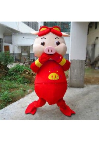 Easter GG Bond Pig Mascot Costume Parade Cosplay Party Game Adult XMAS Outfit