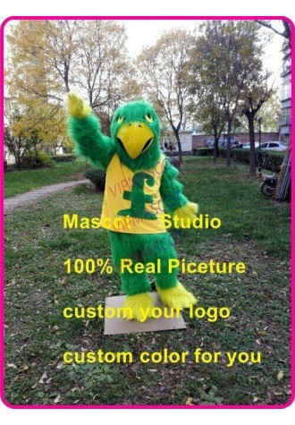 Green Falcon Mascot Costume Suit Cosplay Animal Party Fancy Dress Outfit Adults