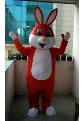 Red Rabbit Adult Mascot Costumes Bunny Easter Fancy Dress Cosplay Parade Outfits