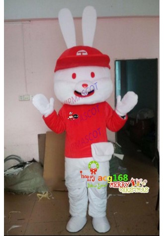 Easter Bunny Mascot Adults Costume Cartoon Rabbit Cosplay Fancy Dress Party Suit