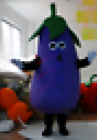 New Purple Eggplant Mascot Costume Halloween Fancy Adult Fruit Costume Fast Ship