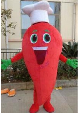 Red Chili Mascot Costume Adversting Party Parade Vegetables Dress Adults Cosplay
