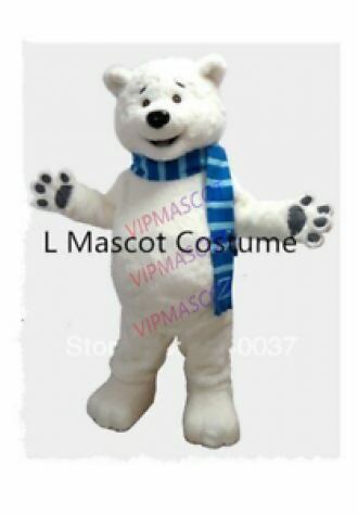 Mascot Polar Bear Mascot Costume Fancy Cosplay Party Anime Dress Adults Outfits