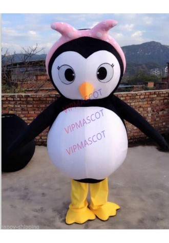 Halloween Penguin Mascot Costume Suits Cosplay Game Party Outfit Adults Dress