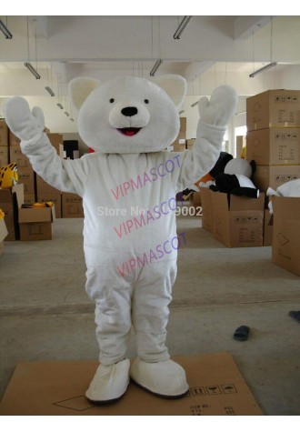 Halloween Polar Bear Mascot Costume Cosplay Party Clothing Carnival Adults