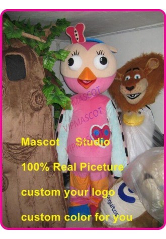 Pink Owl Mascot Costume Suit Cosplay Party Game Dress Outfit Halloween Adult