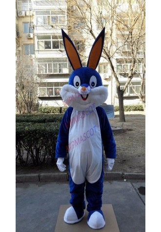Blue Rabbit Mascot Costume Suit Cosplay Party Game Dress Outfit Halloween Adult
