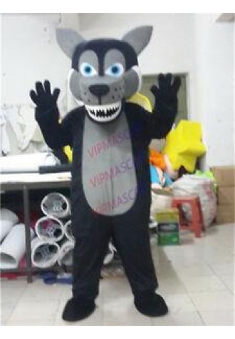 Black Wolf Mascot Costume Husky Animal Unisex Party Dog Suit Cosplay Outfit