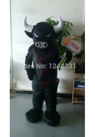 Halloween Black Bull Buffalo Mascot Costume Cosplay Fancy Dress Adults Parade US