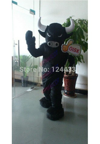Halloween Black Bull Buffalo Mascot Costume Cosplay Fancy Dress Adults Parade US