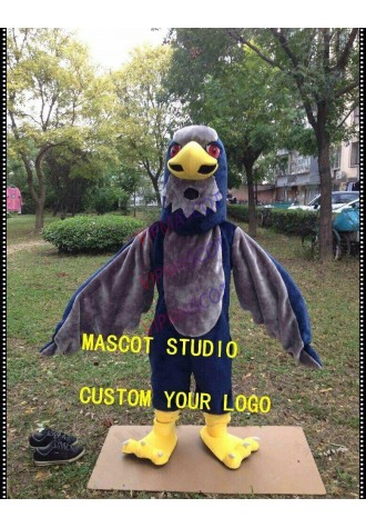 Halloween Grey Falcon Mascot Costume Hawk Eagle Anime Kit Theme Fancy Dress