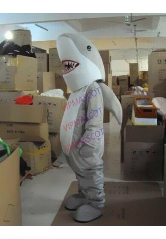 Grey Shark Mascot Costume Animal Whale Fancy Dress Halloween Unisex Cosplay Suit