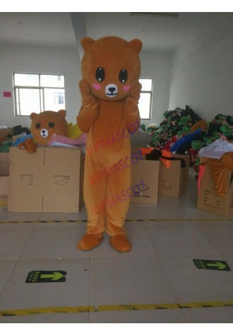 Light Brown Shy Bear Mascot Costume Cosplay Party Game Cartoon Fancy Dress Adult