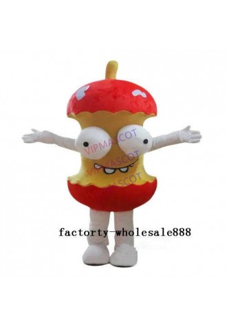 Red Apple Core Mascot Costume Suits Fancy Party Dress Adults Size Parade US