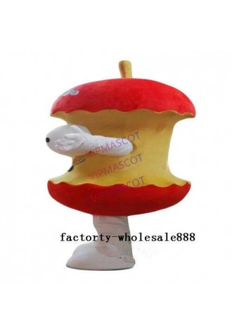 Red Apple Core Mascot Costume Suits Fancy Party Dress Adults Size Parade US