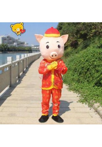 Pig Year Mascot Party Xmas Cosplay Costume Outfit Game Adult Dress Birthday Anim
