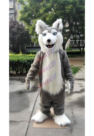 Realistic Husky Mascot Costume Cosplay Party Game Dress Outfit Halloween Adult